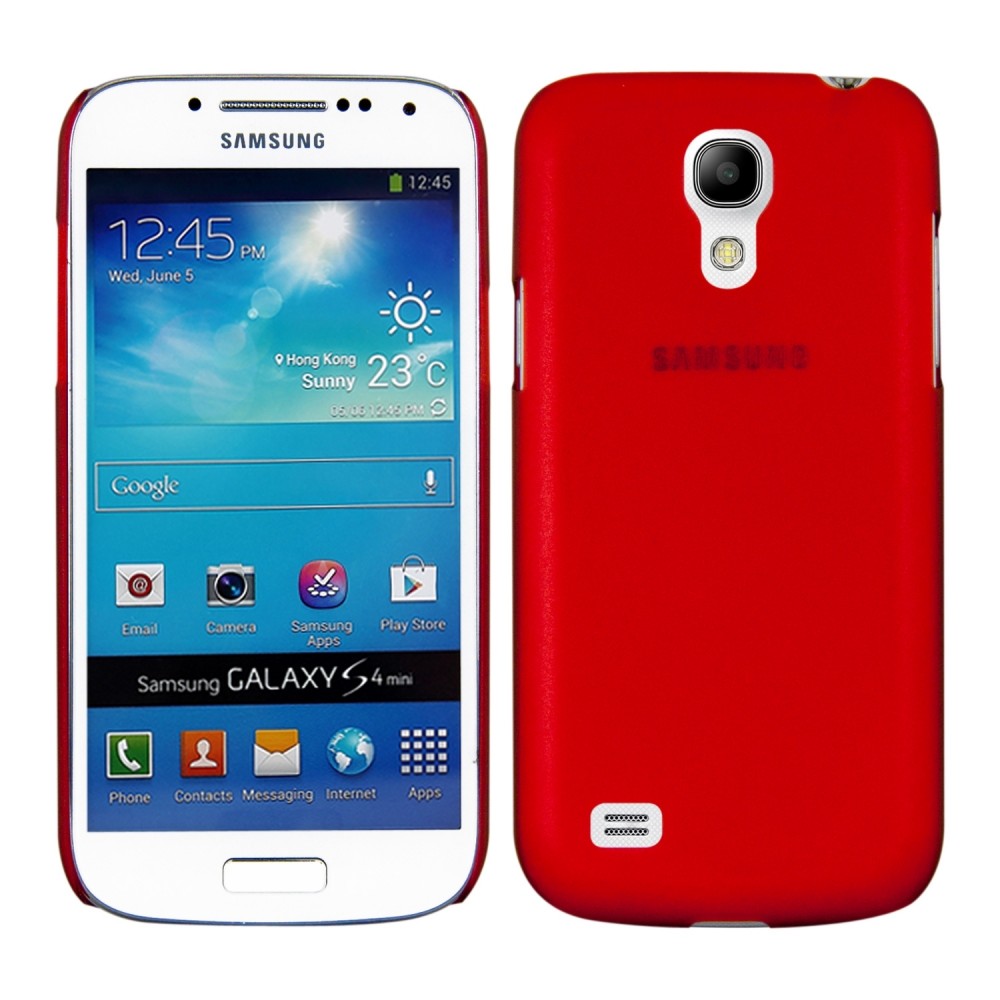 Husa transparentă pentru Samsung Galaxy S4 - roșu