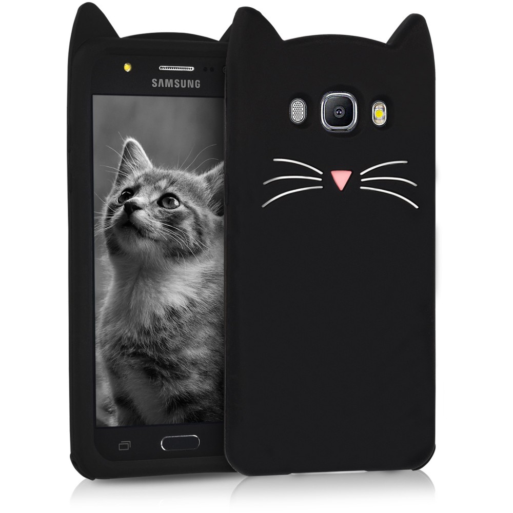 Imagination Anthology Troubled Husa cu design pisică pentru Samsung Galaxy J5 (2016) - negru