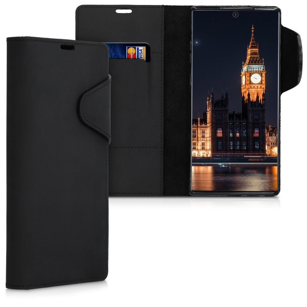 Surrounded Push down Tropical Husa Flip din piele pentru Samsung Galaxy Note 10 Plus - negru